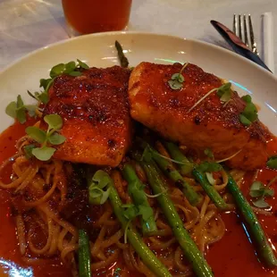 a plate of food on a table