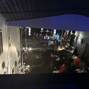 View from the balcony for a concert.