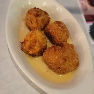 White Chocolate Bread Pudding Balls