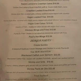 This was their show menu. Server mentioned they have a smaller menu during shows.