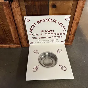 Even a sweet space for pups to get refreshed.
