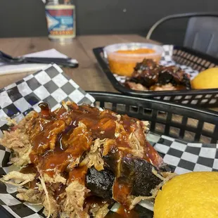 Pulled pork with a cornbread
