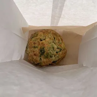 Spinach and feta scone