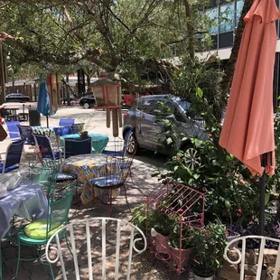 Whimsical outdoor seating!