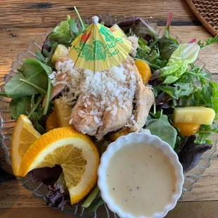 Gripped chicken with coconut and pineapple