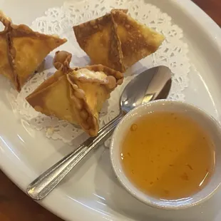 Crab Rangoon. Must try!