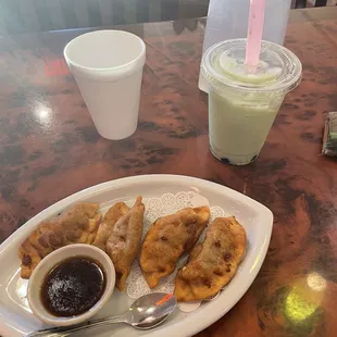 Potstickers and Bubble tea alone time!!!