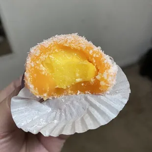 Inside mango mochi