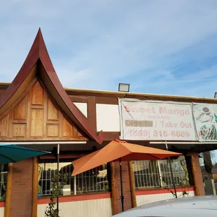 the front of the restaurant