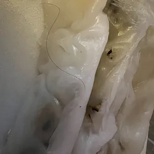 the inside of a bag of ice