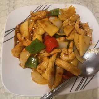 Mango chicken dinner