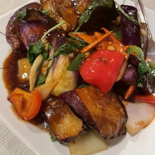 Eggplant in Fresh Basil Sauce