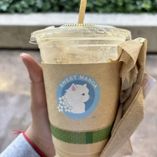 Iced latte with vanilla syrup + half&amp;half