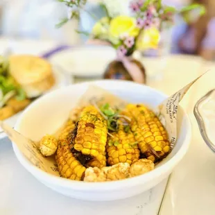 Corn... best dishes in the menu!! The mochi corn puff was unique