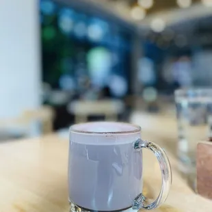 Dirty ube latte