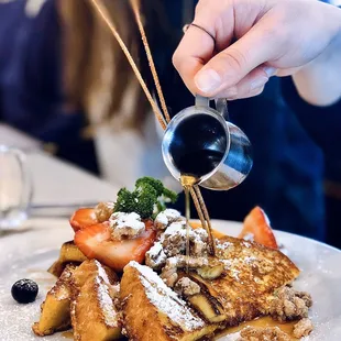 Marnier | french toast with creamy grand citrus batter (added $3 for the fired banana &amp; candied walnuts)