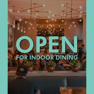 We are ready for INDOOR dining on Friday 26th April