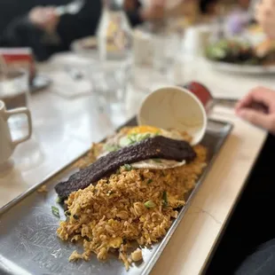 Fried rice and millionaires bacon