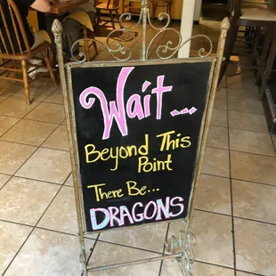 Warning inside the door....