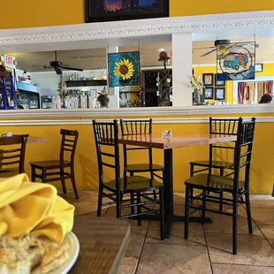 The dining area