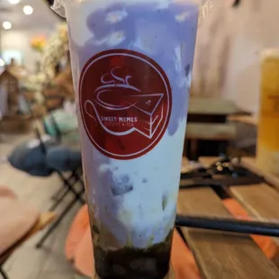 Dirty boba taro milk