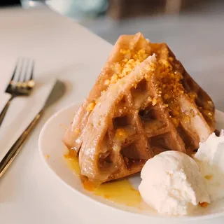 Salted Egg Yolk Waffle