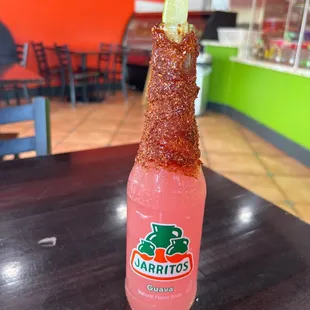 Chamoy and Tajin rimmed jarrito. So yummy