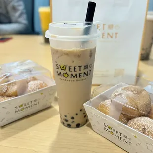 Classic Boba Milk Tea &amp; Mochi Balls