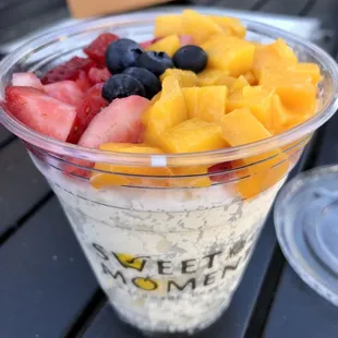 snowflake cup with mixed fruit