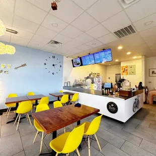 the interior of a coffee shop