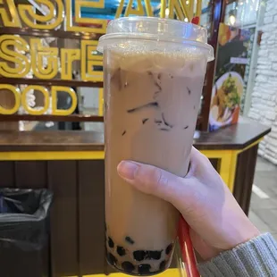 Milk tea with boba