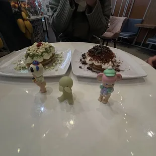 Matcha Croffle and Tiramisu Croffle