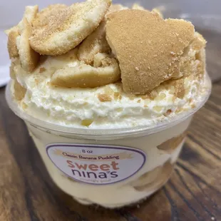 Classic vanilla banana pudding 8oz $6