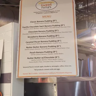 Staple menu