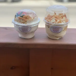 8 Oz. Classic Vanilla Banana Pudding 8 Oz. Strawberry Banana Pudding