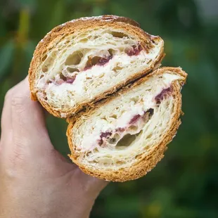 Twice Baked Raspberry Cheesecake Croissant - IG: @nelson_eats