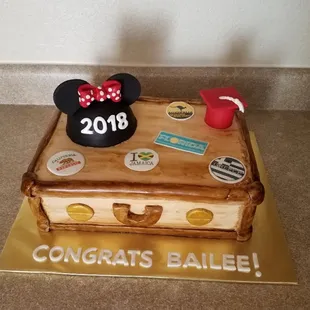 Minnie Mouse Graduation Cake