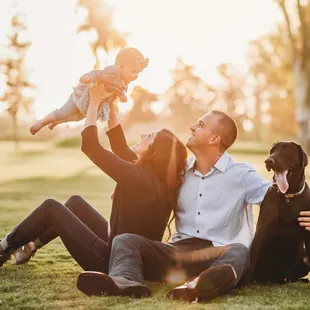 Stunning golden hour, natural light family photography in Fresno, California.