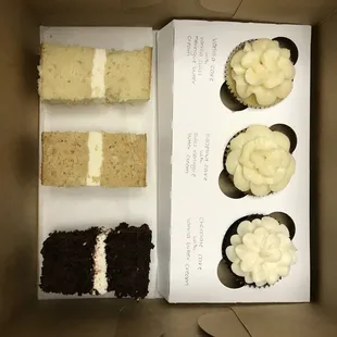 a box of cupcakes