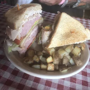 Ham turkey double decker
