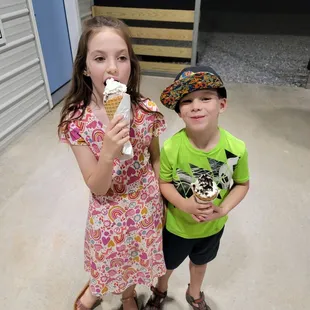 Kids enjoying ice cream