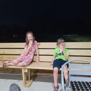 Chilling and snacking