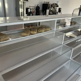 a display of baked goods