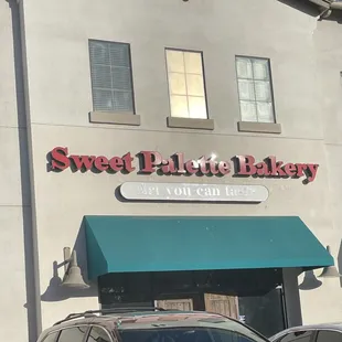 the front of the building