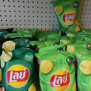 a display of chips