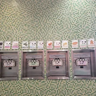 Some of the choices we had while we were there, there are more to choose from. The green mosaic tiles!