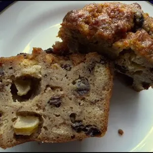 Tropical Bread Pudding has the classical bread pudding taste in the shape of a muffin. Moist, delicious.