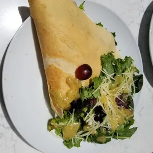 Turkey Grapes and Brie Crepe