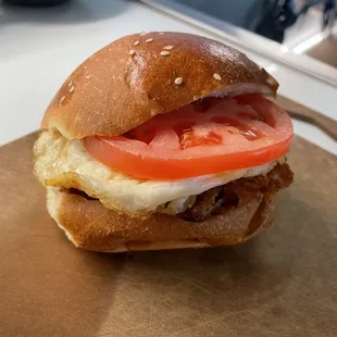 Katsu burger with spicy mayo!
