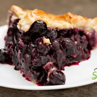 Blueberry pie slice